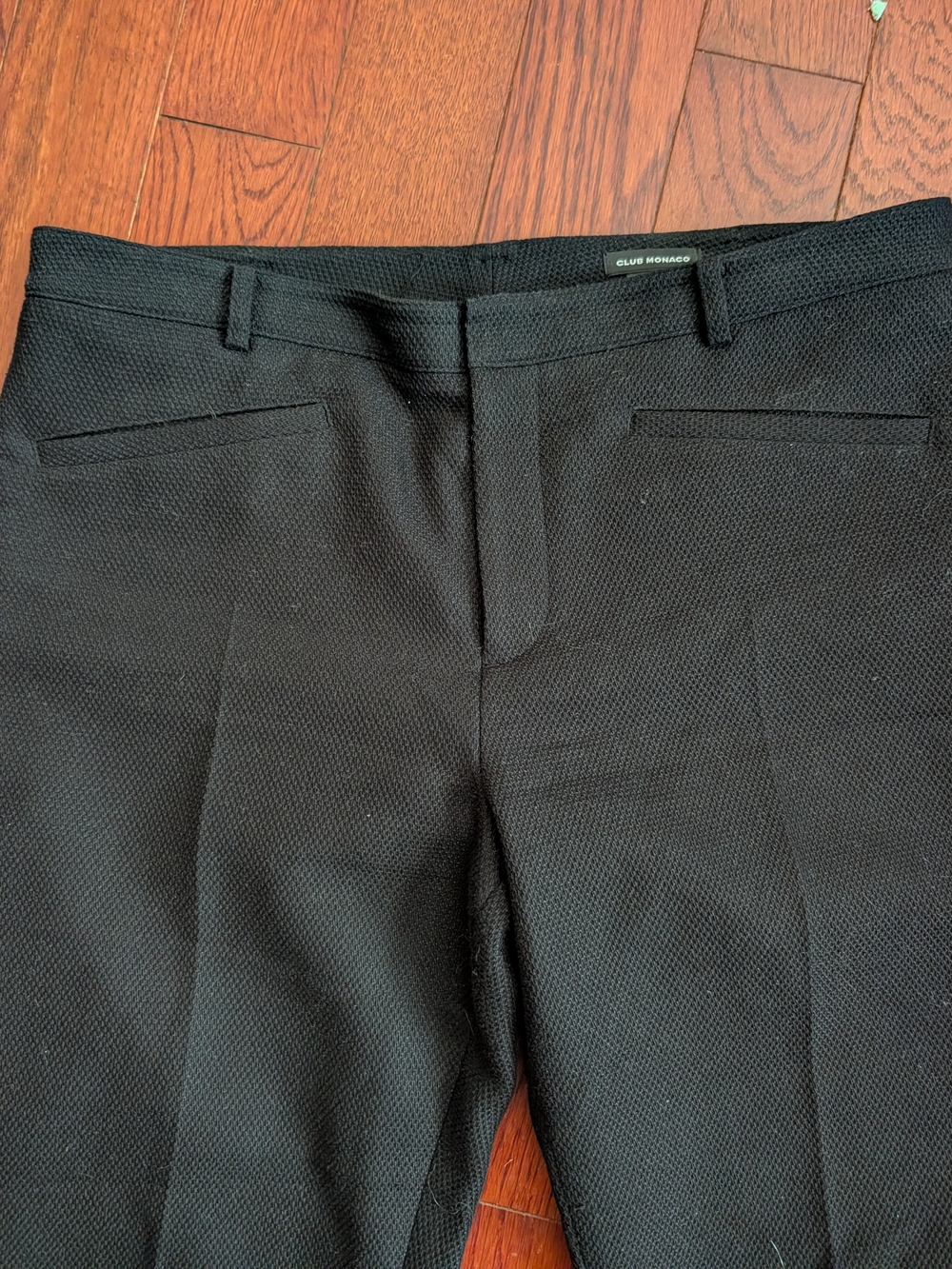 Club Monaco Black Textured Dress Pants